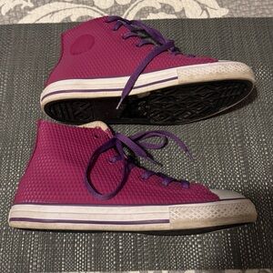 Vibrant Purple High-Top Junior's Sneakers Converse All Stars
